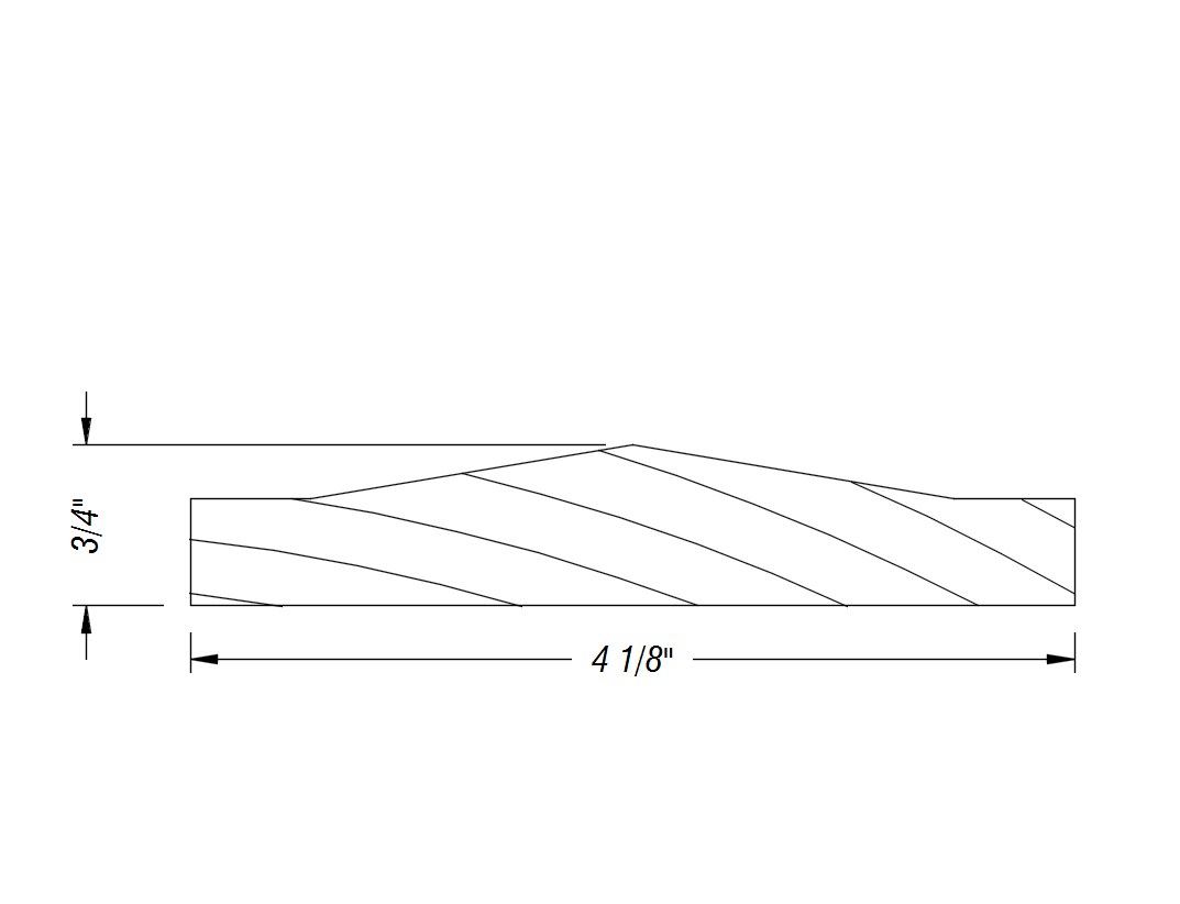 BM344   3/4" x 4 1/8"   