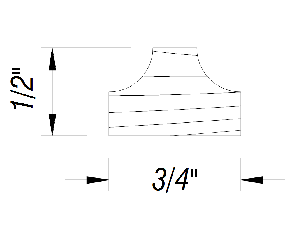 BM338   1/2" x 3/4"