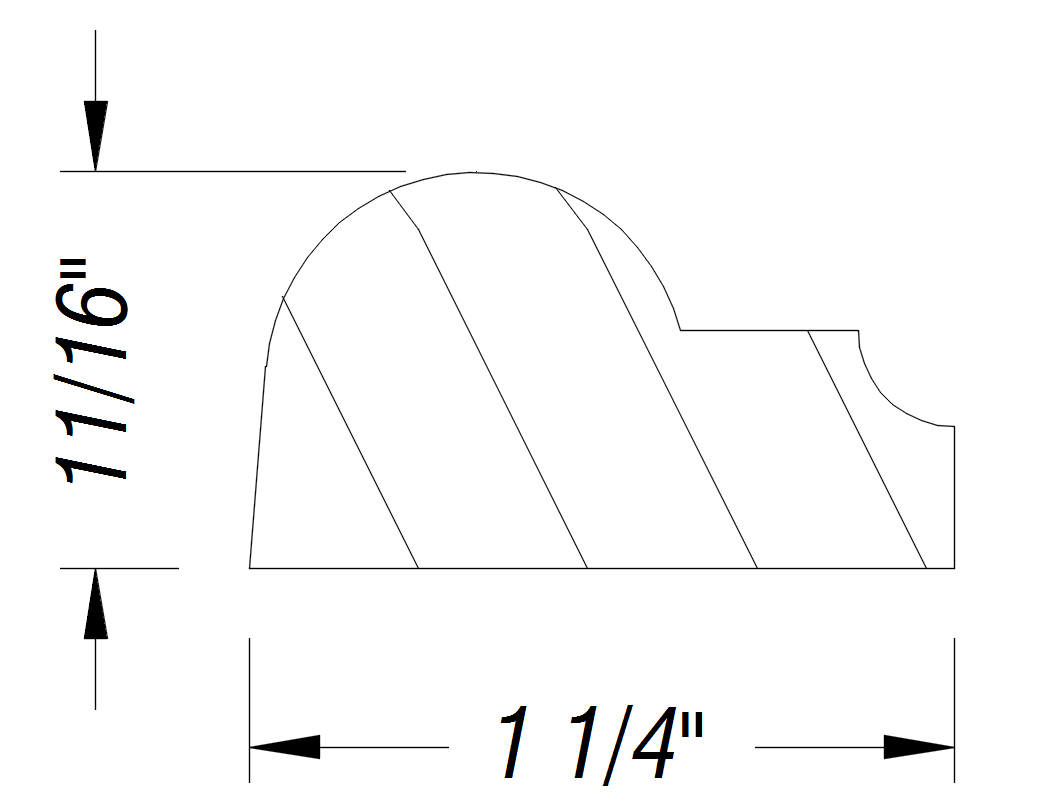 BM78   1 1/4" x 11/16"