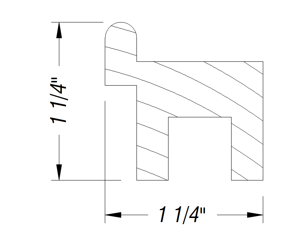 BM408   1 1/4" x 1 1/4"