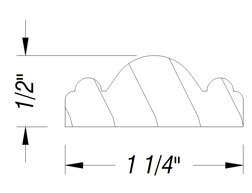 BM161   1 1/4" x 1/2"