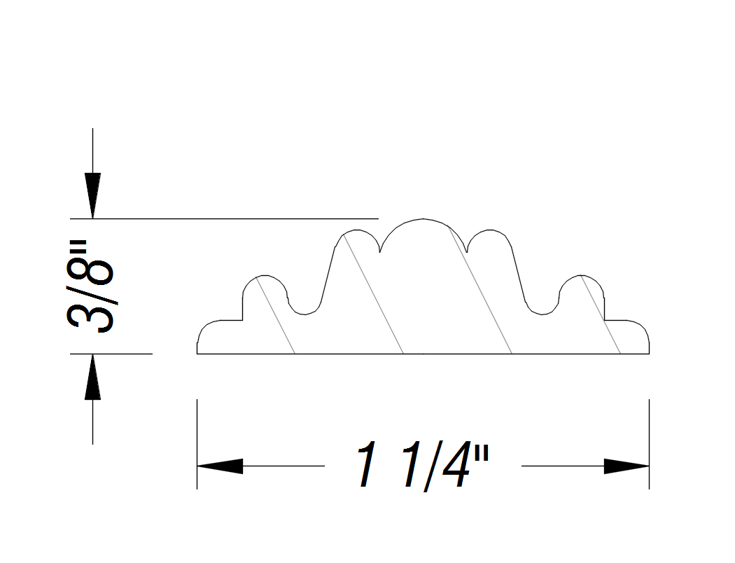 BM157   1 1/4" x 3/8"