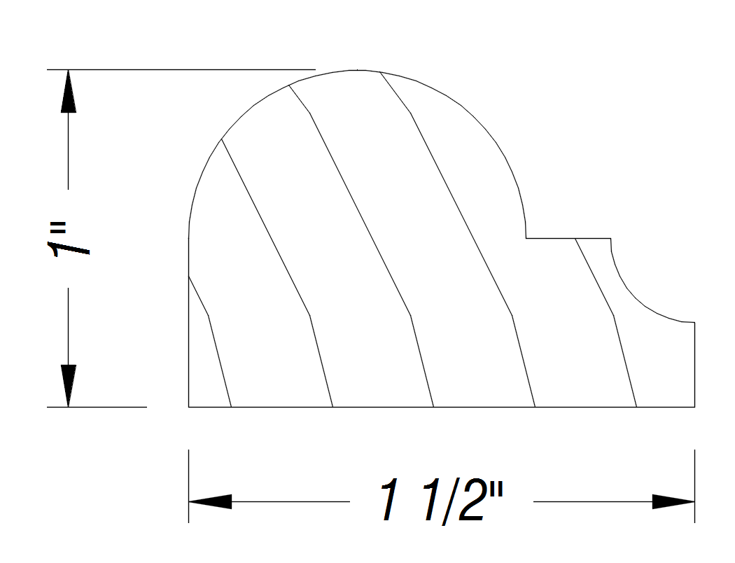 BM163   1" x 1 1/2"