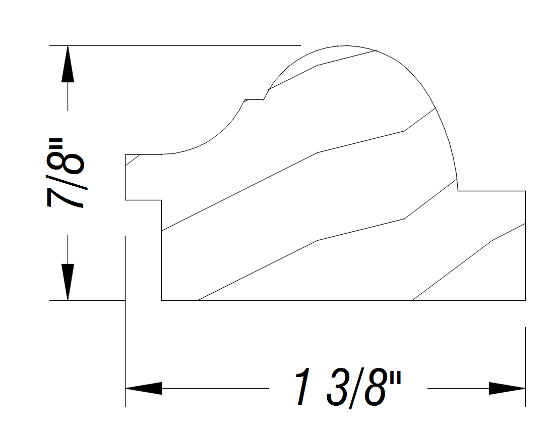 BM171   1 3/8" x 7/8"