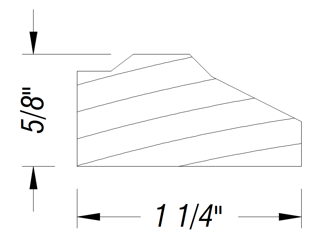 BM233   1 1/4" x 5/8"