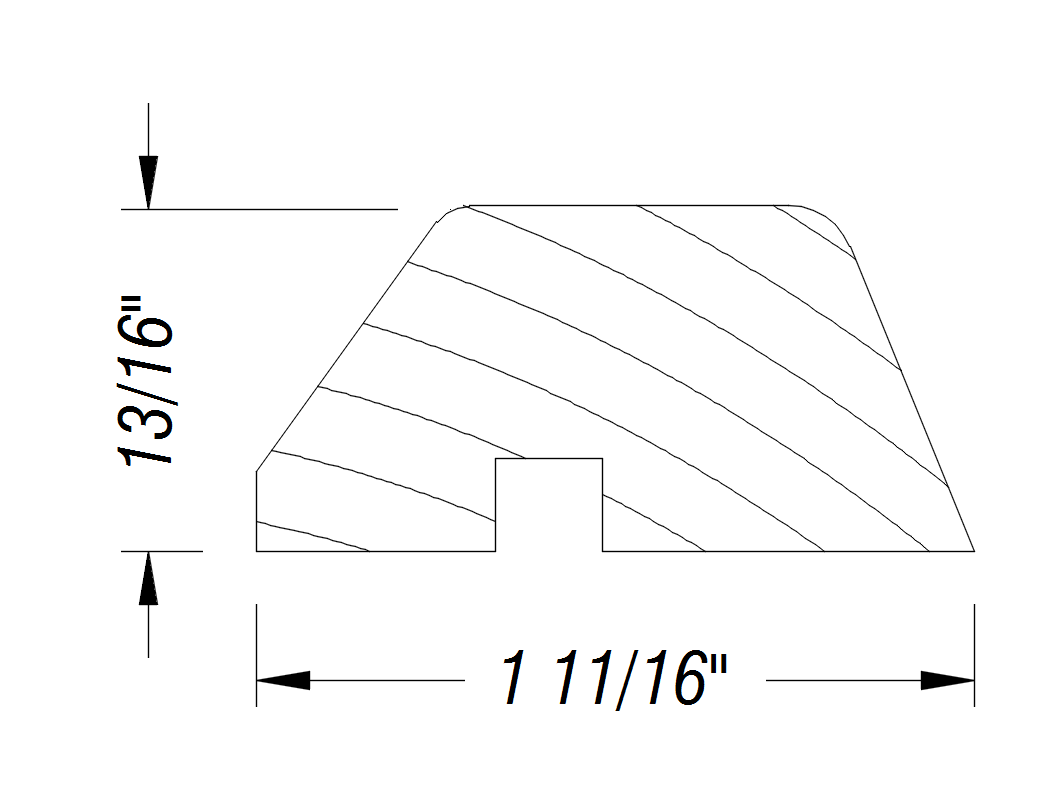 BM397   1 11/16" x 13/16"