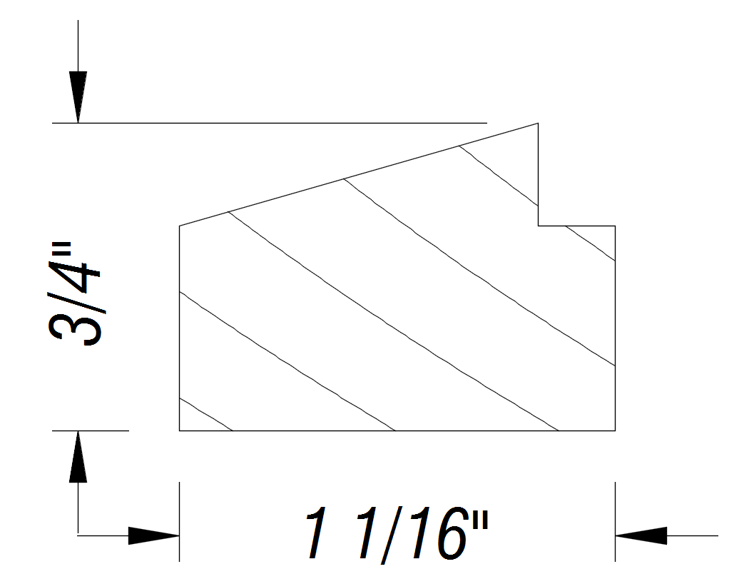 BM295   1 1/16" x 3/4"