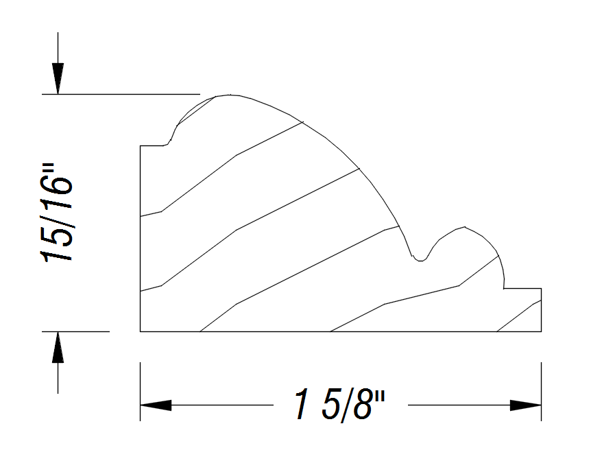 BM525   1 5/8" x 15/16"