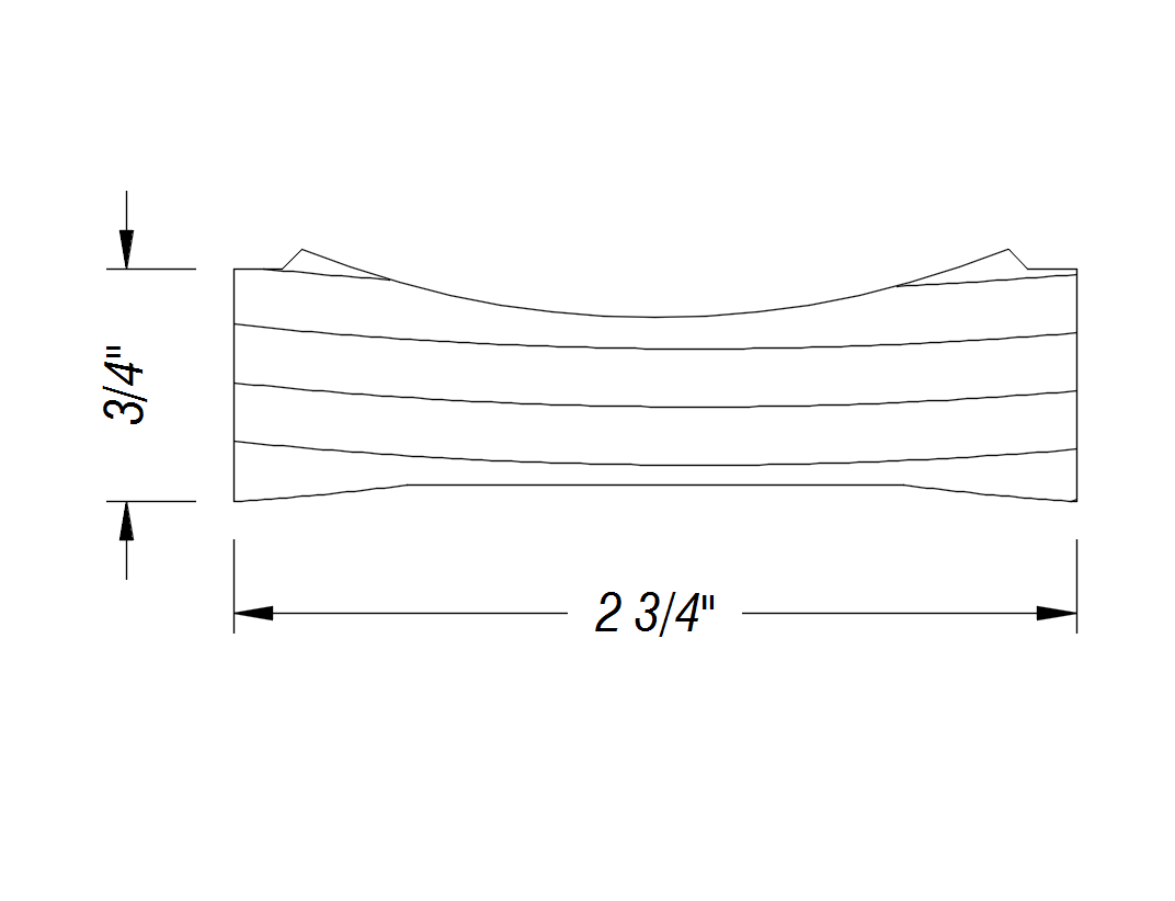 BM471   3/4" x 2 3/4"