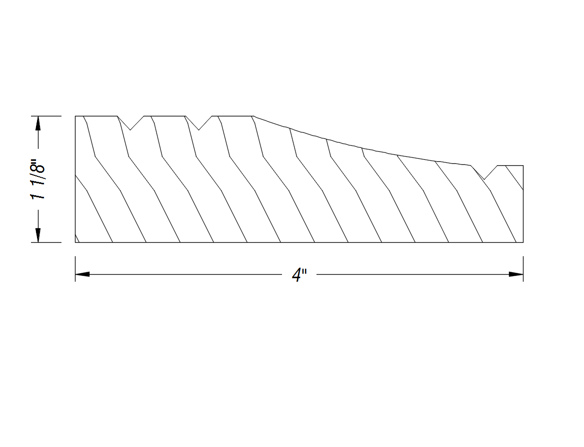 BM232   1 1/8" x 4"