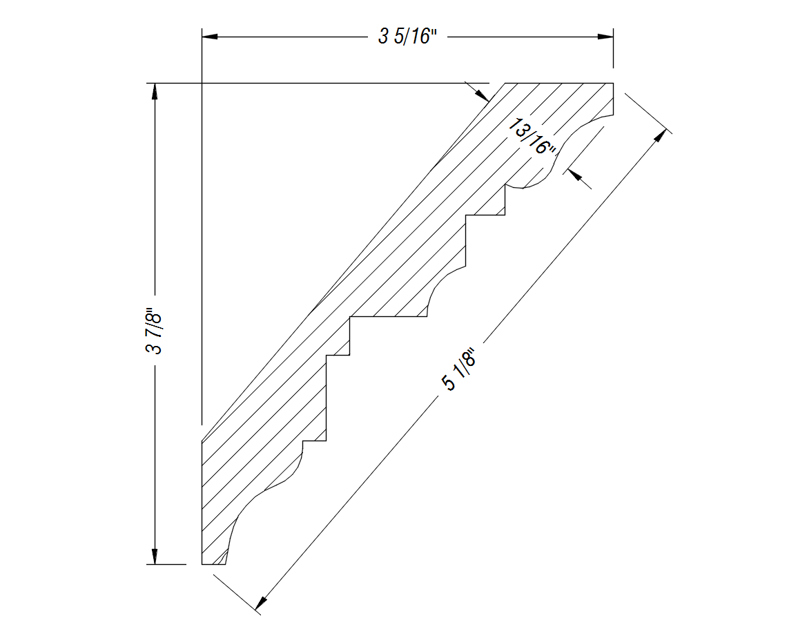 BM318   3 7/8" x 3 5/16"