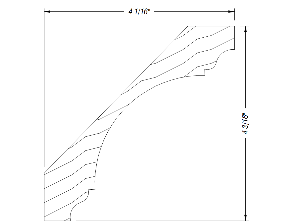 BM523   4 1/16" x 4 3/16"