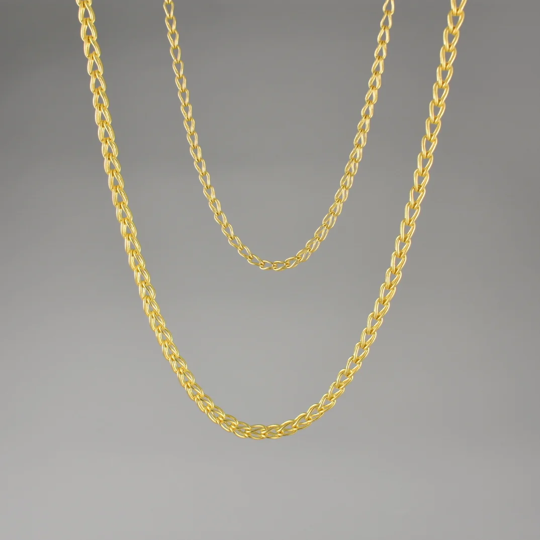 22k gold chain woven byzantine