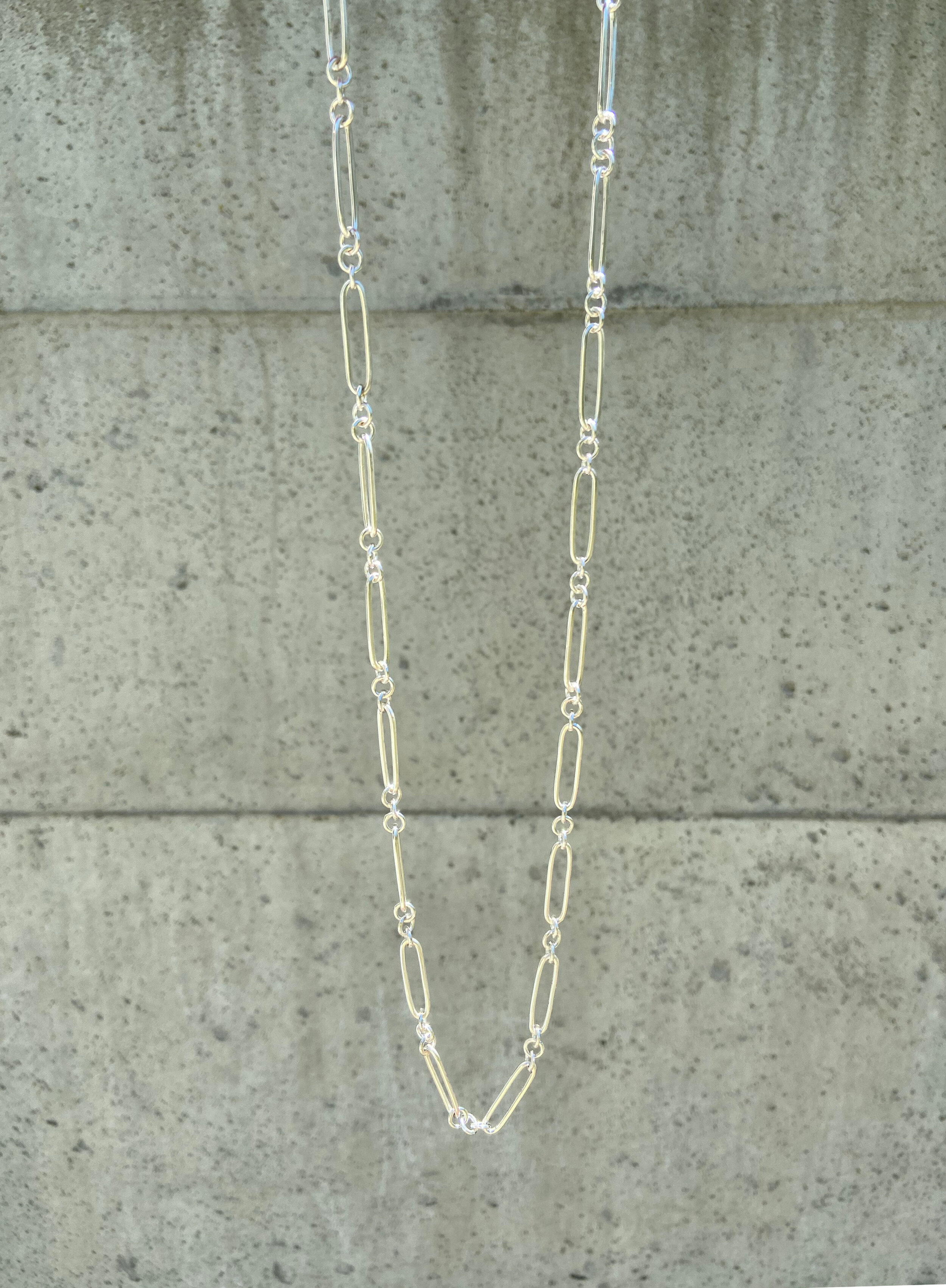 Trombone Necklace Silver Plated 18" Chain 