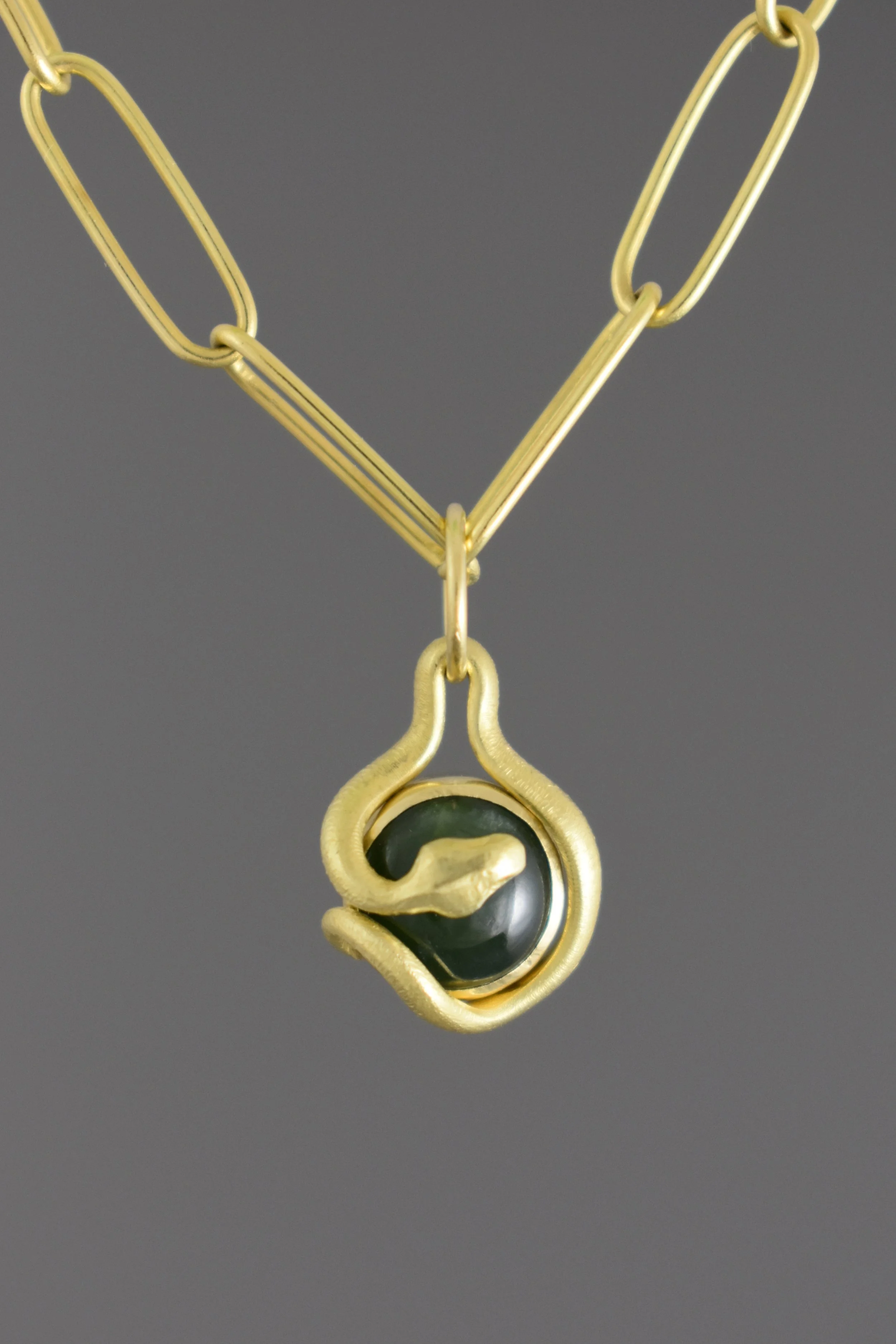 Lunar New Year: Snake Nephrite Jade Pendant