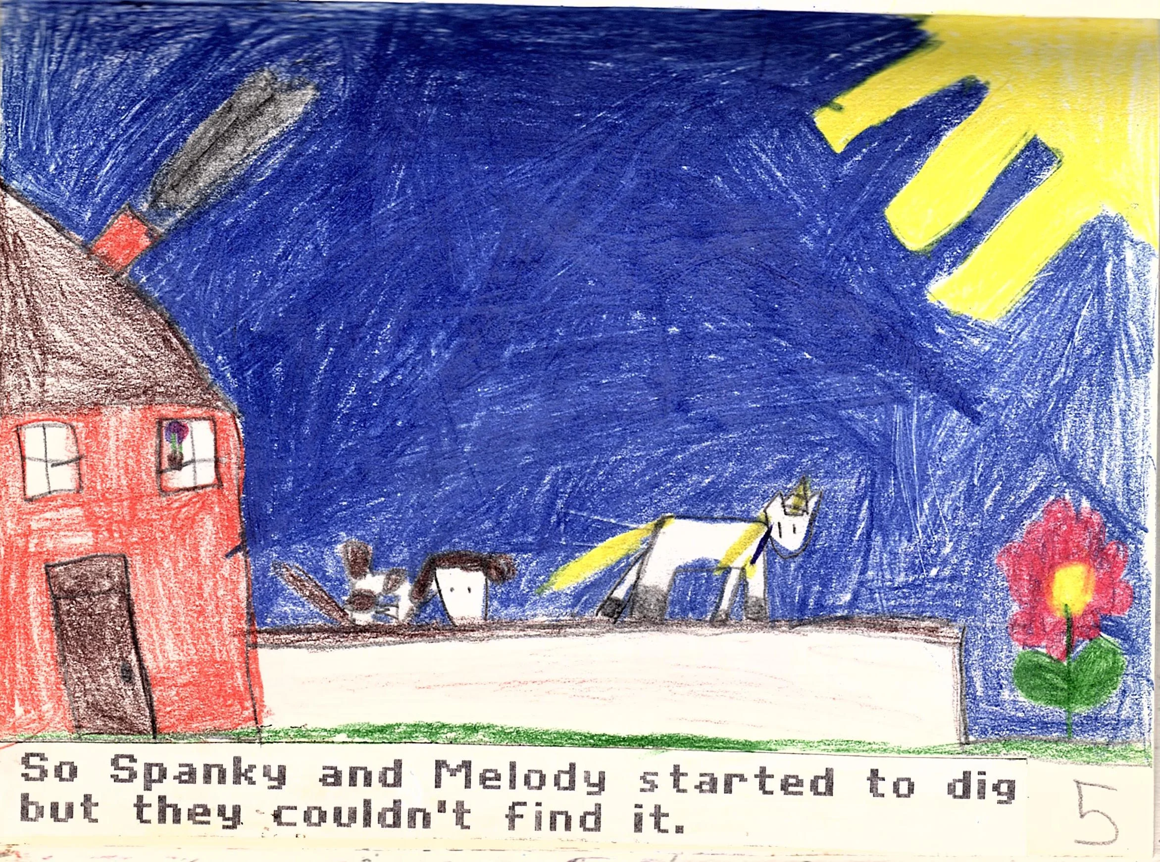 I'm actually really proud of my drawing here of the dog kicking up dirt for some reason. #actionshot