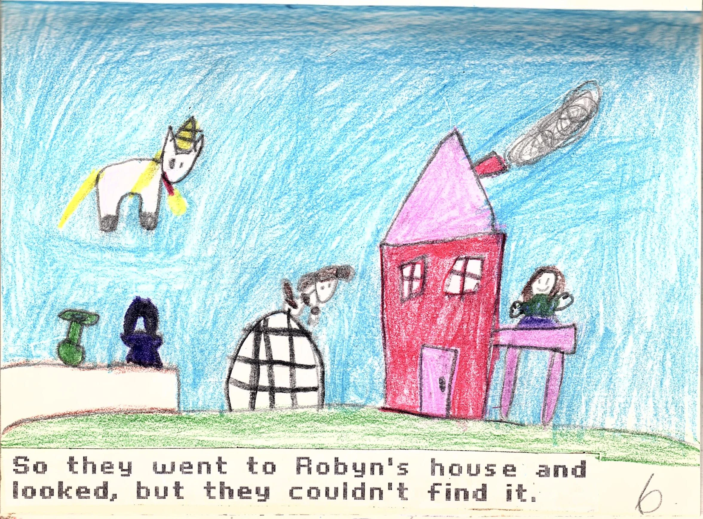 Had to put myself in there. I was in most of my books. Eight-year-old me loved herself. Spanky is on top of a jungle gym if you couldn't tell. And I guess Melody can fly.