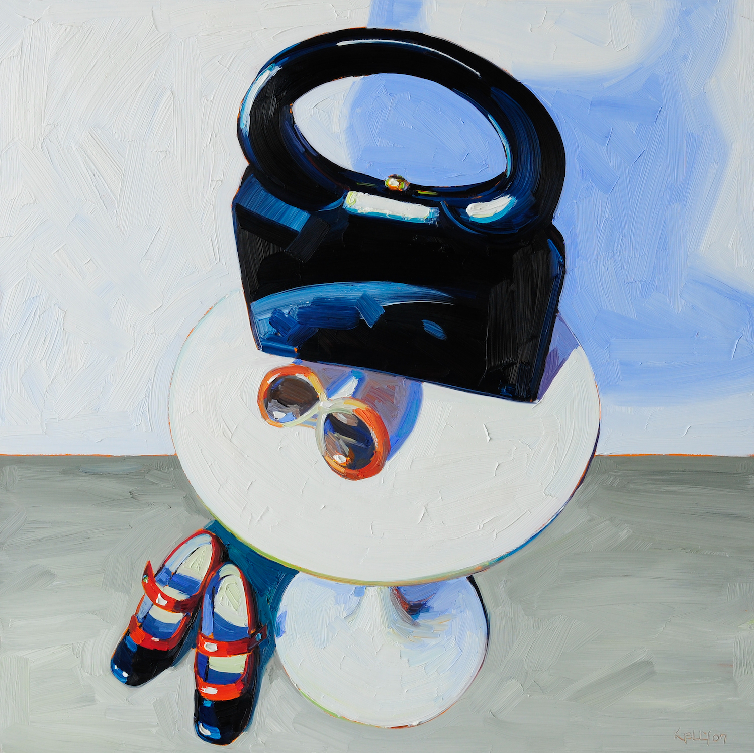 Navy Handbag Still Life, 2007