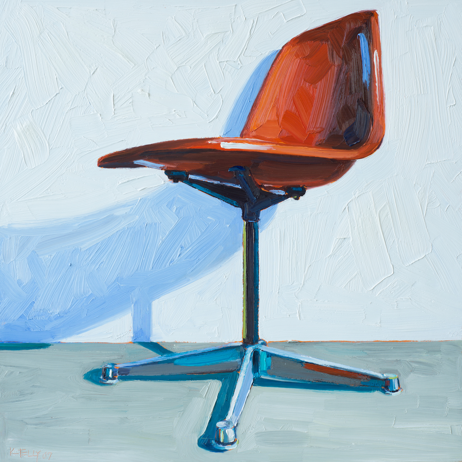 Eames Rust Side Chair Right View, 2007
