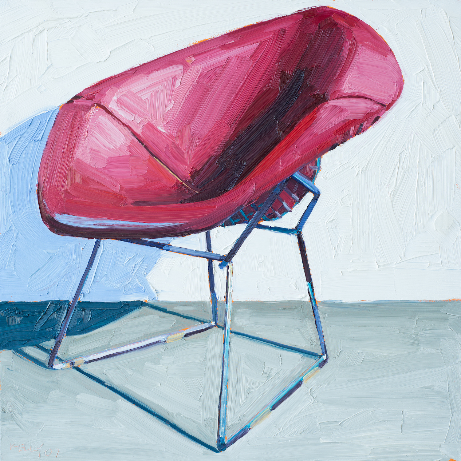 Pink Bertoia Chair Right View, 2007