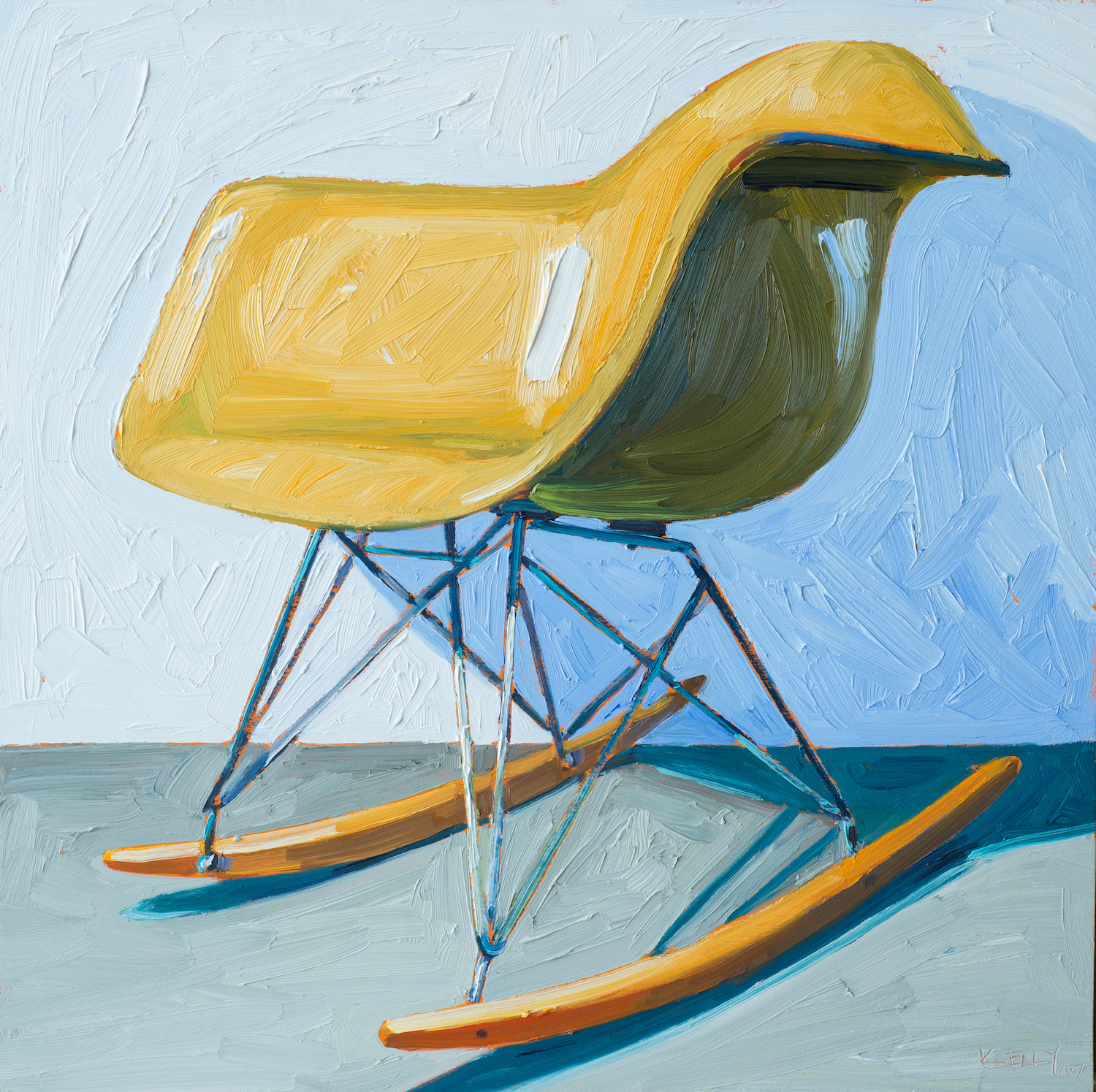 Eames Gold Rocker Right View, 2007