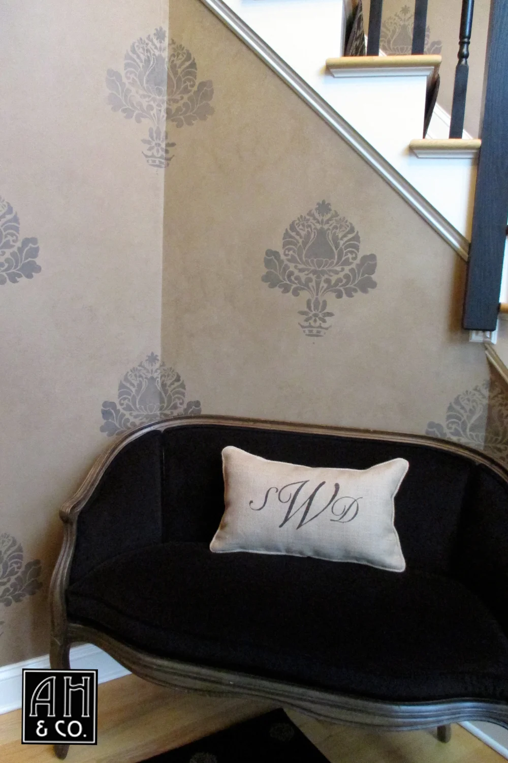 WARM & EARTHY LARGE SCALE CUSTOM HAND-PAINTED PATTERN WALLCOVERING