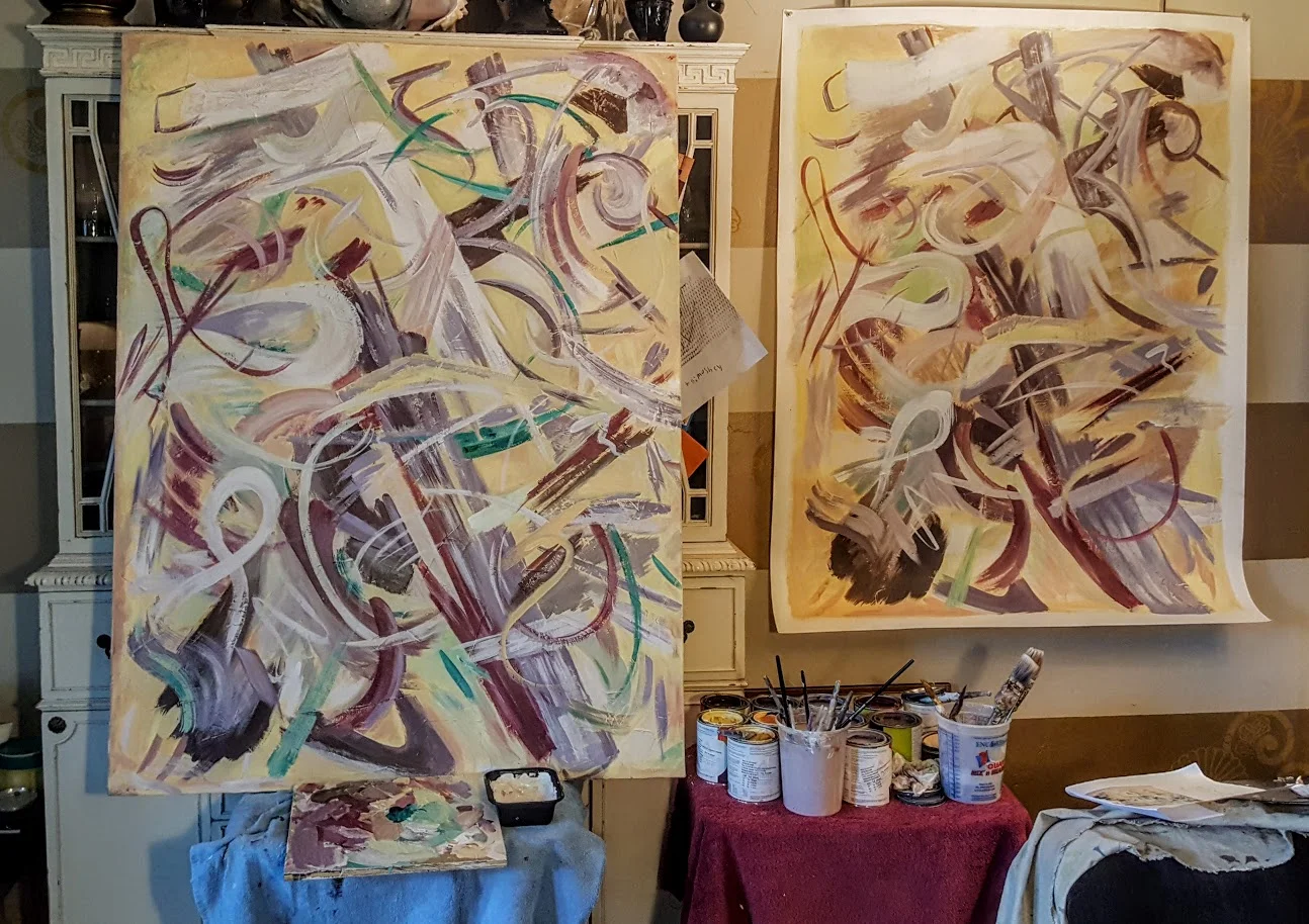 APPROVED PROTOTYPE ON THE RIGHT- FINAL CANVAS ON THE LEFT. COLLABORATION WITH DESIGNER JULIE LIEPOLD MILLBURN, NJ