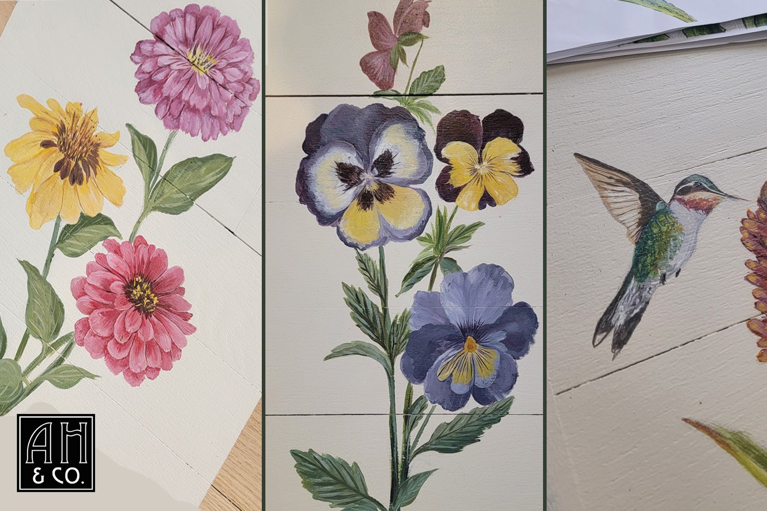 BOTANICAL FLOOR HAND-PAINTED DETAILS