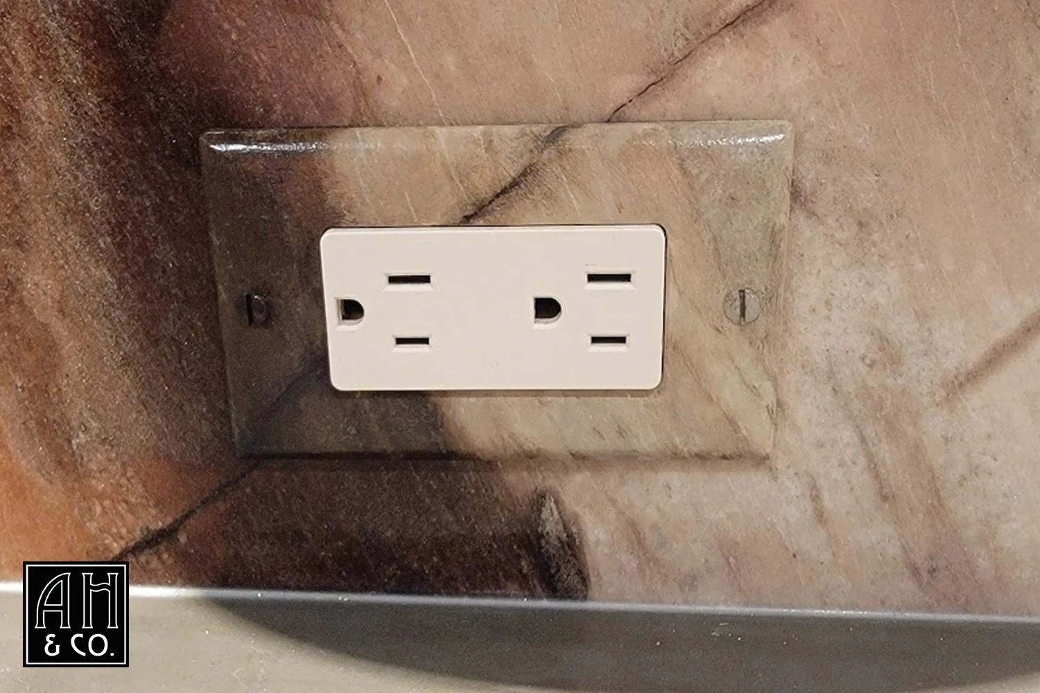 MARBLE CUSTOM  PAINTED SWITCH PLATE