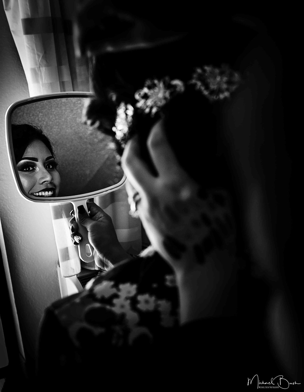 Wedding-Details-Bride-Fort Worth-colors-Getting Ready-MUA-brides-b&w-reflection-mirror.jpg