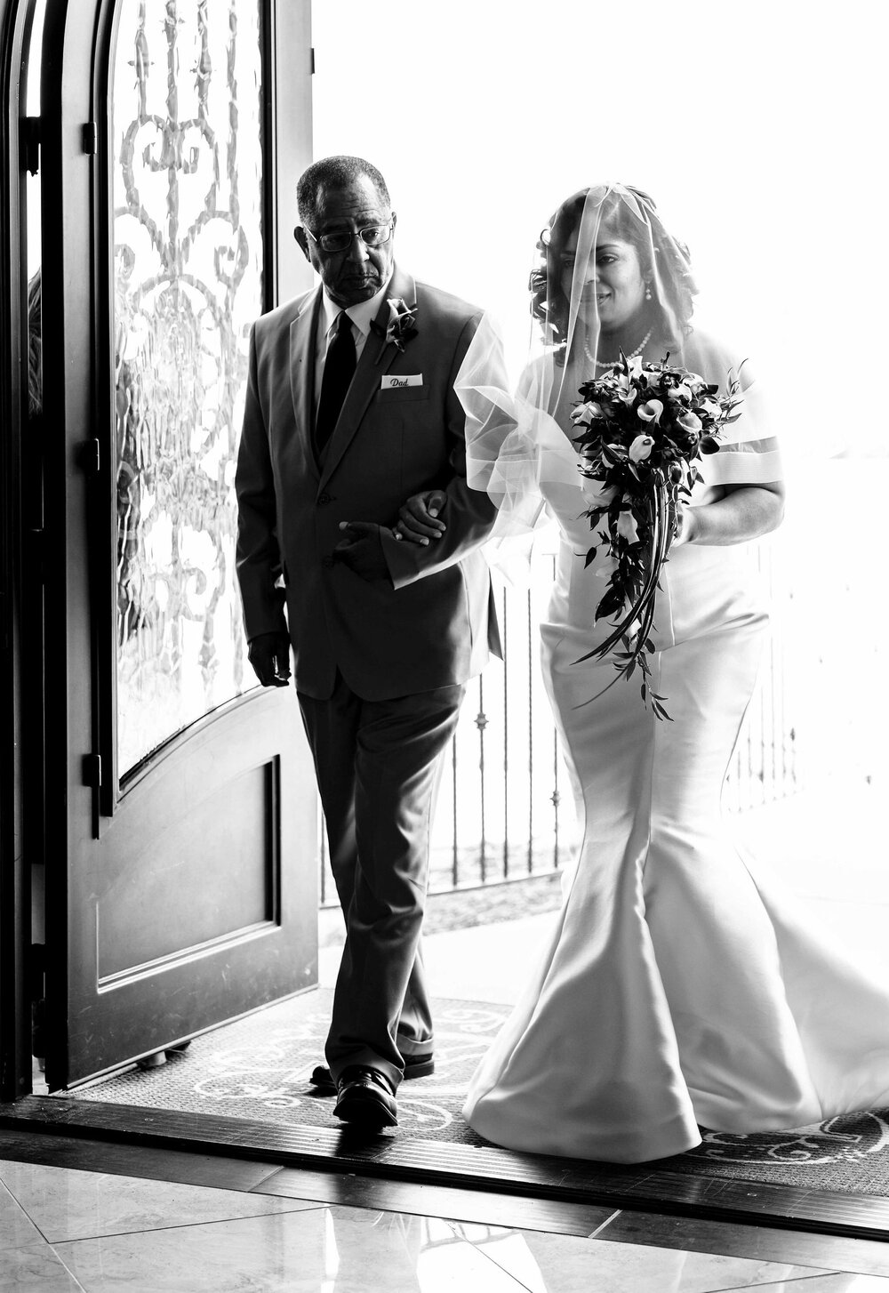 bride-entrance-monochrome-Texas.jpeg