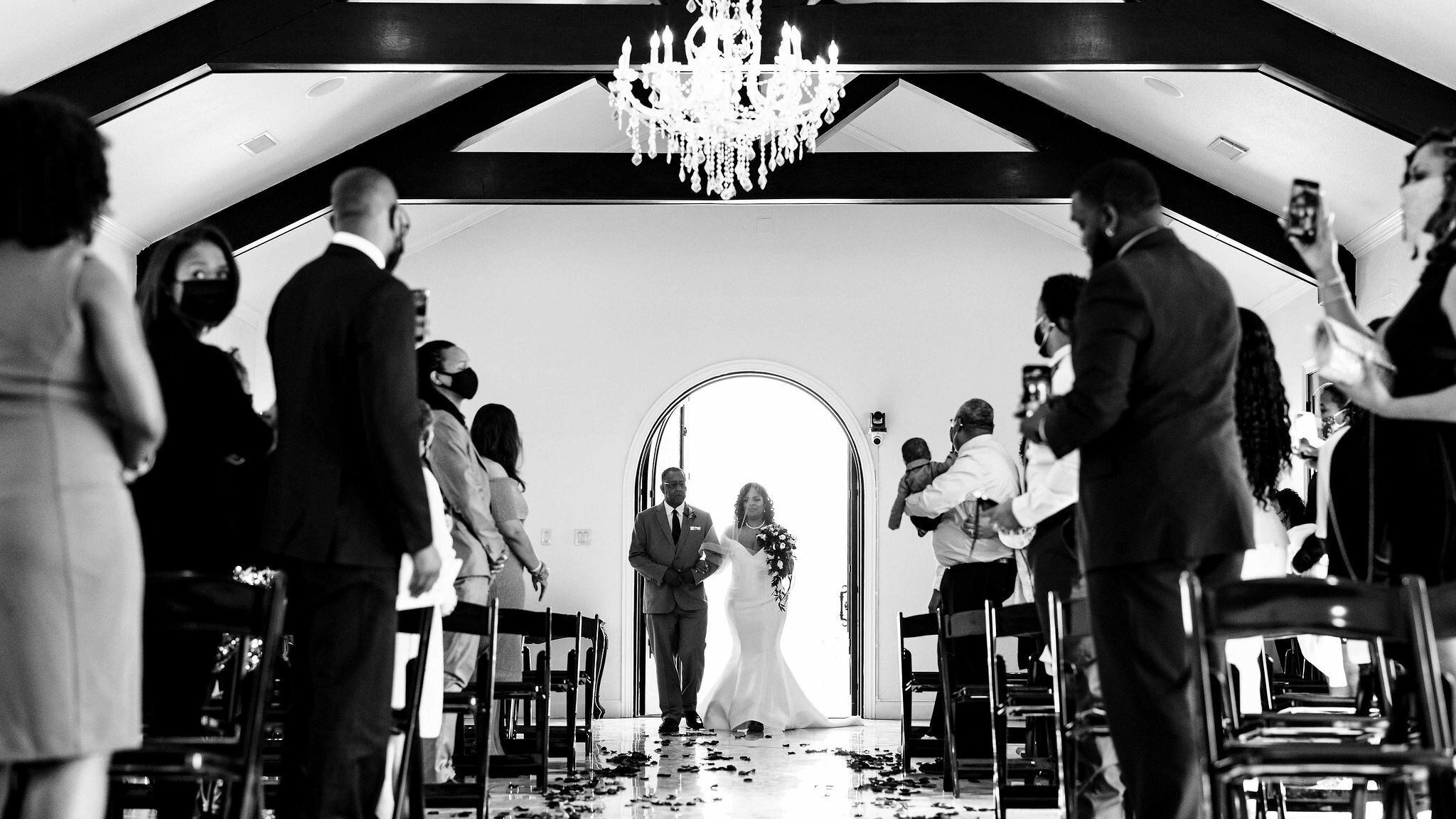 monochrome-wedding-entrance-Texas.jpeg