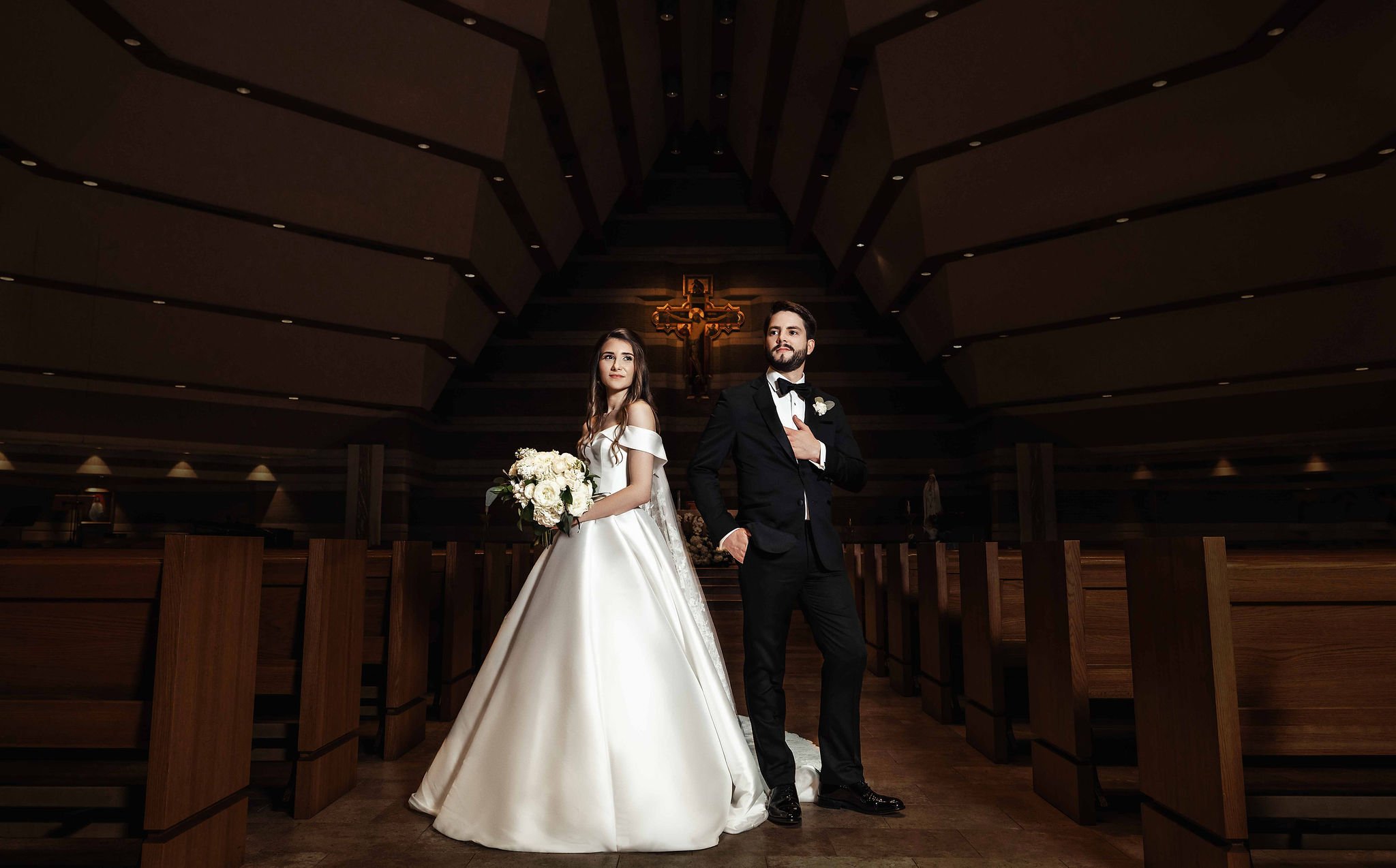 Dallas wedding couple - bride and groom - in church wedding.jpg