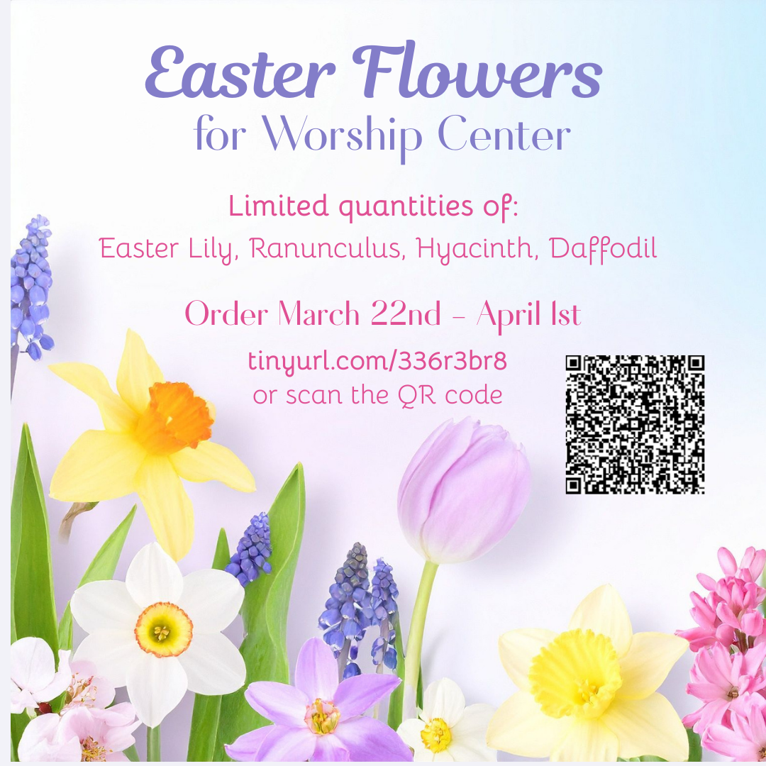 Easter Flowers for Worship Center