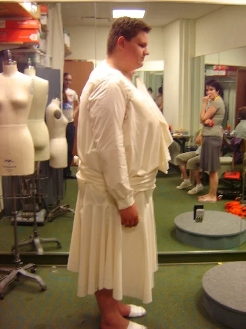  Mock-up fitting with the actor. 