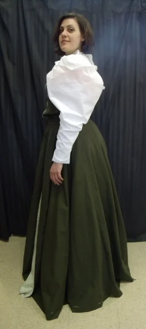  First fabric fitting with a second sleeve mock-up.&nbsp; This one was much better! 