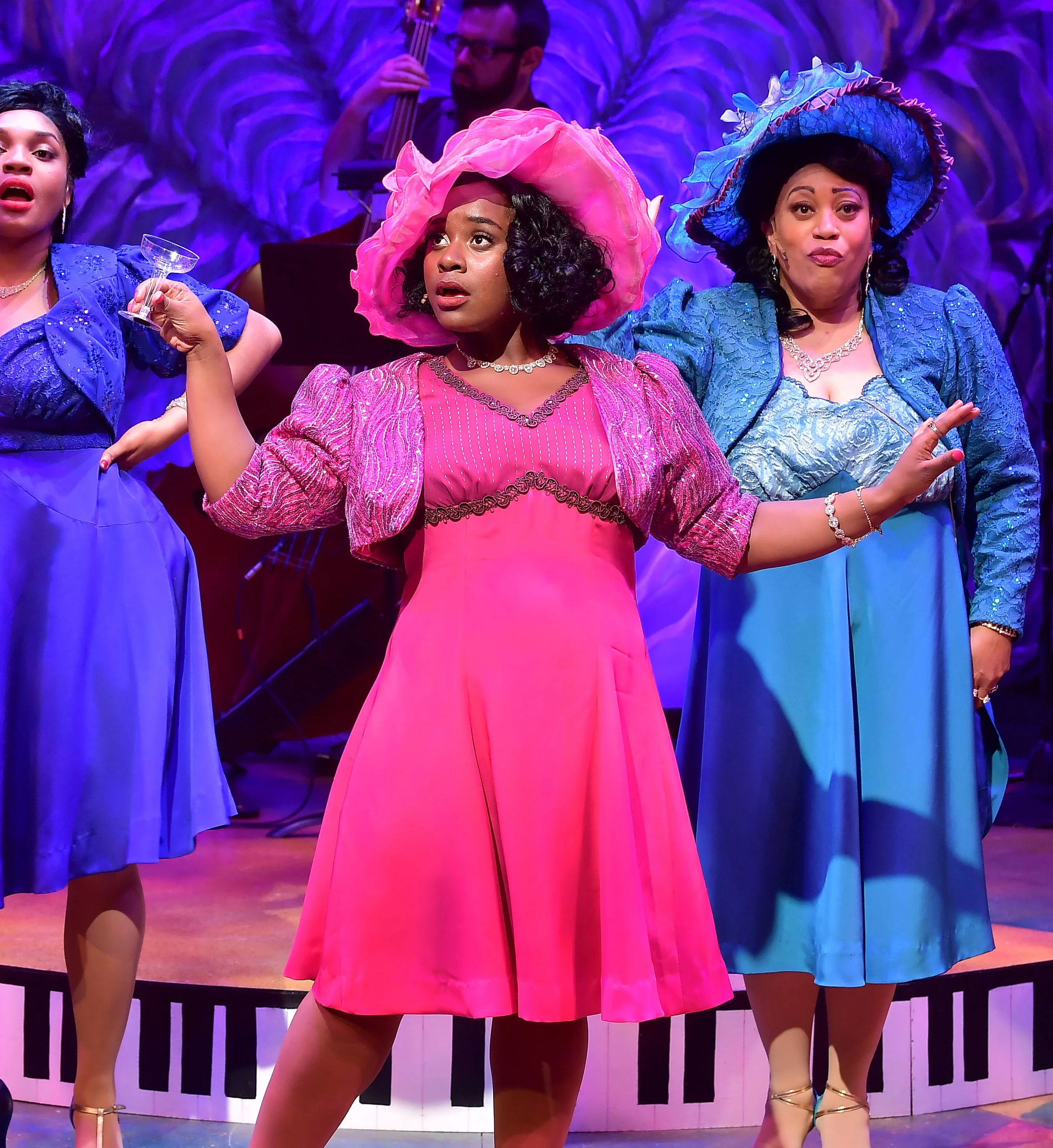  Above is the dress and bolero I draped and supervised the construction of for "Aveena" in  Ain't Misbehavin'.&nbsp; Photograph by Porthouse Theatre. 