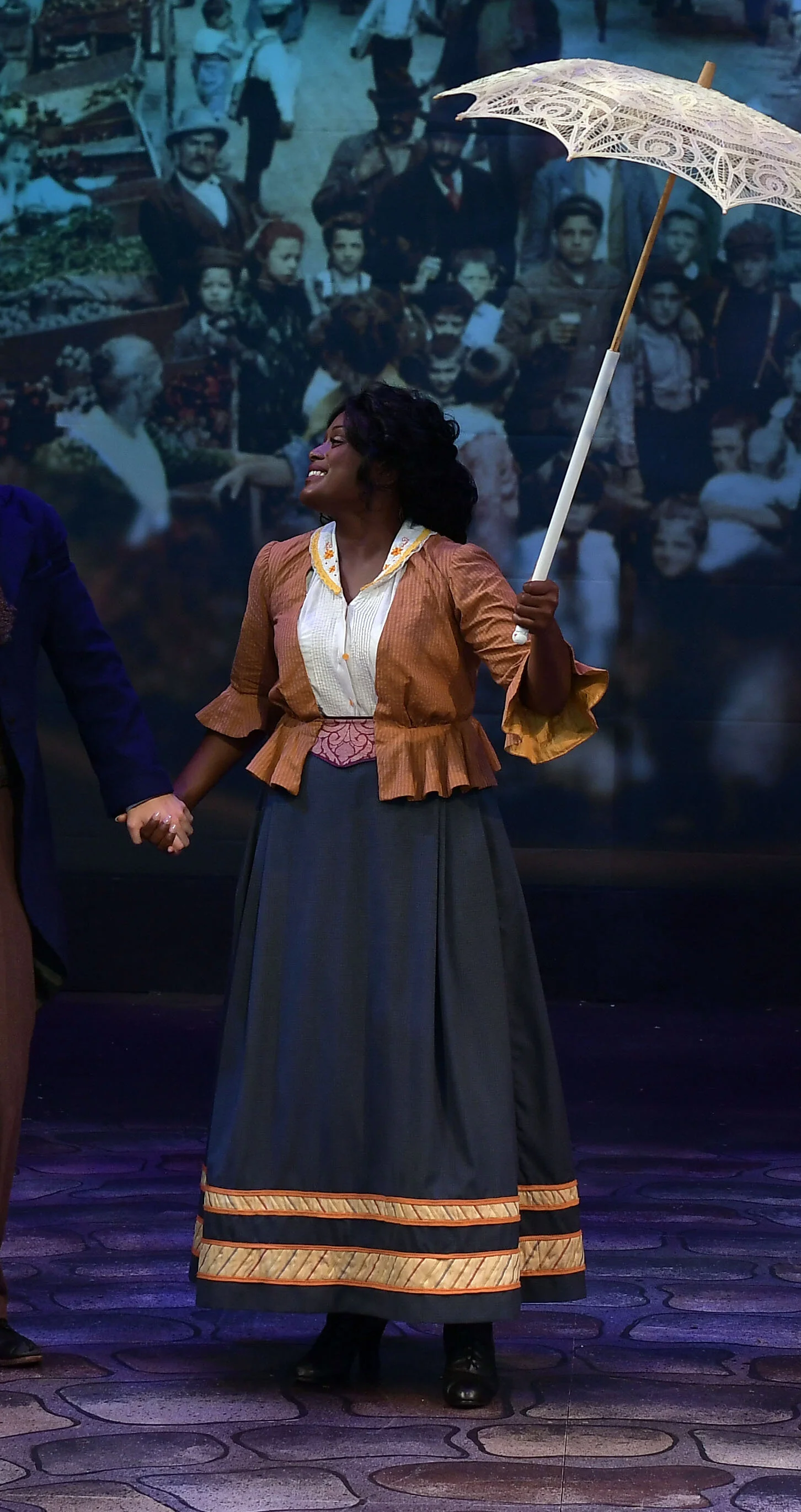  I served as the draper for the character of Susannah in  Tintypes  at Porthouse Theatre.  Her character required me to drape and oversee the construction of her Act I top seen here as well as her Act II top seen below. Photograph by Porthouse Theatr