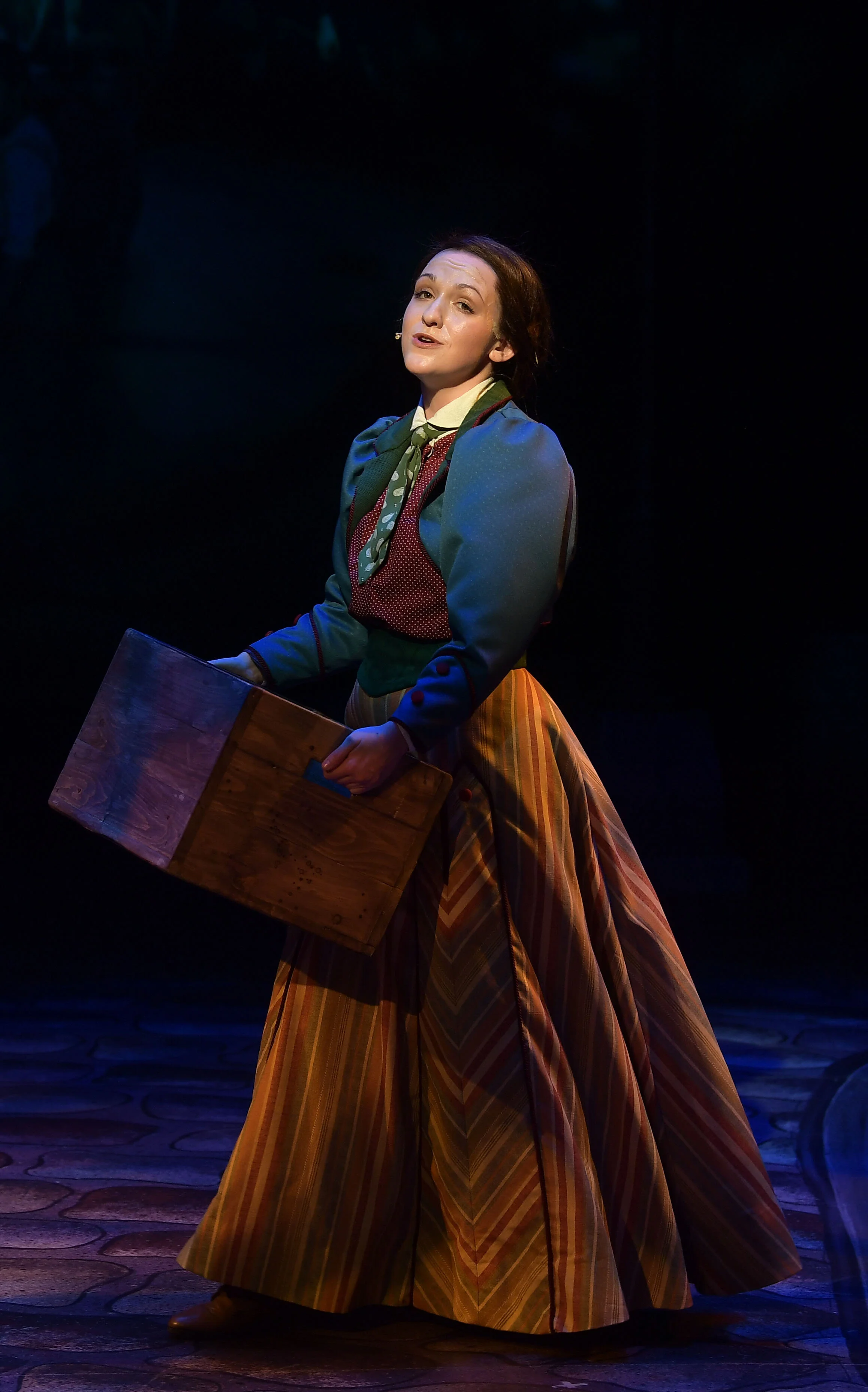  This is a bolero and skirt that I draped and supervised the construction of for the character of Emma Goldman in  Tintypes.  This skirt also had to bustle up in both the front and the back as the actress wore it while roller-skating onstage in Act I