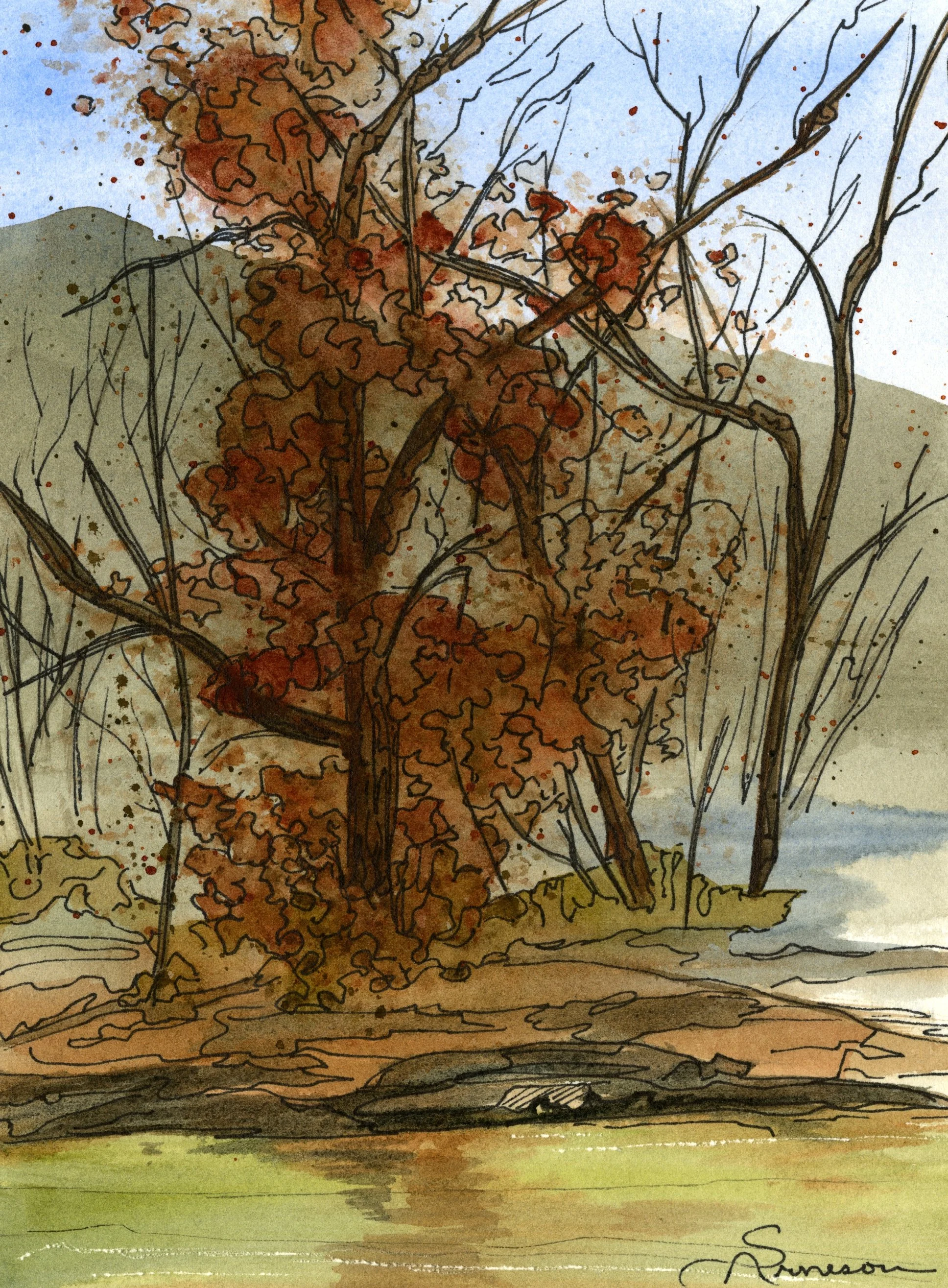 Burnished