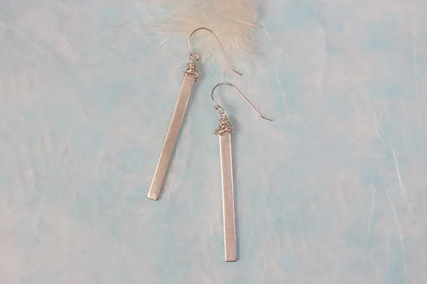Long Drop Earrings - Silver or Gold
