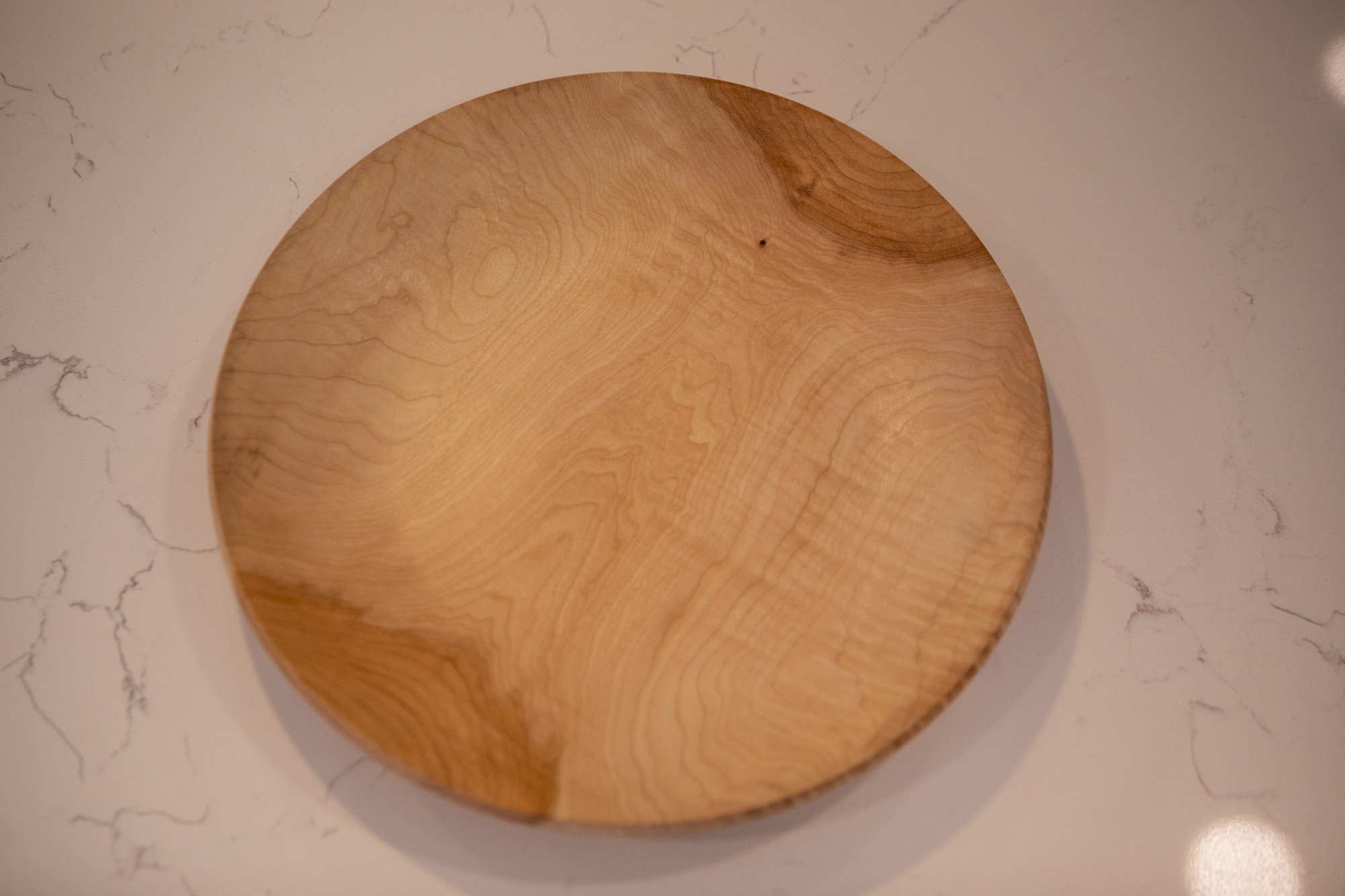 Hand Turned Curly Maple Platter 