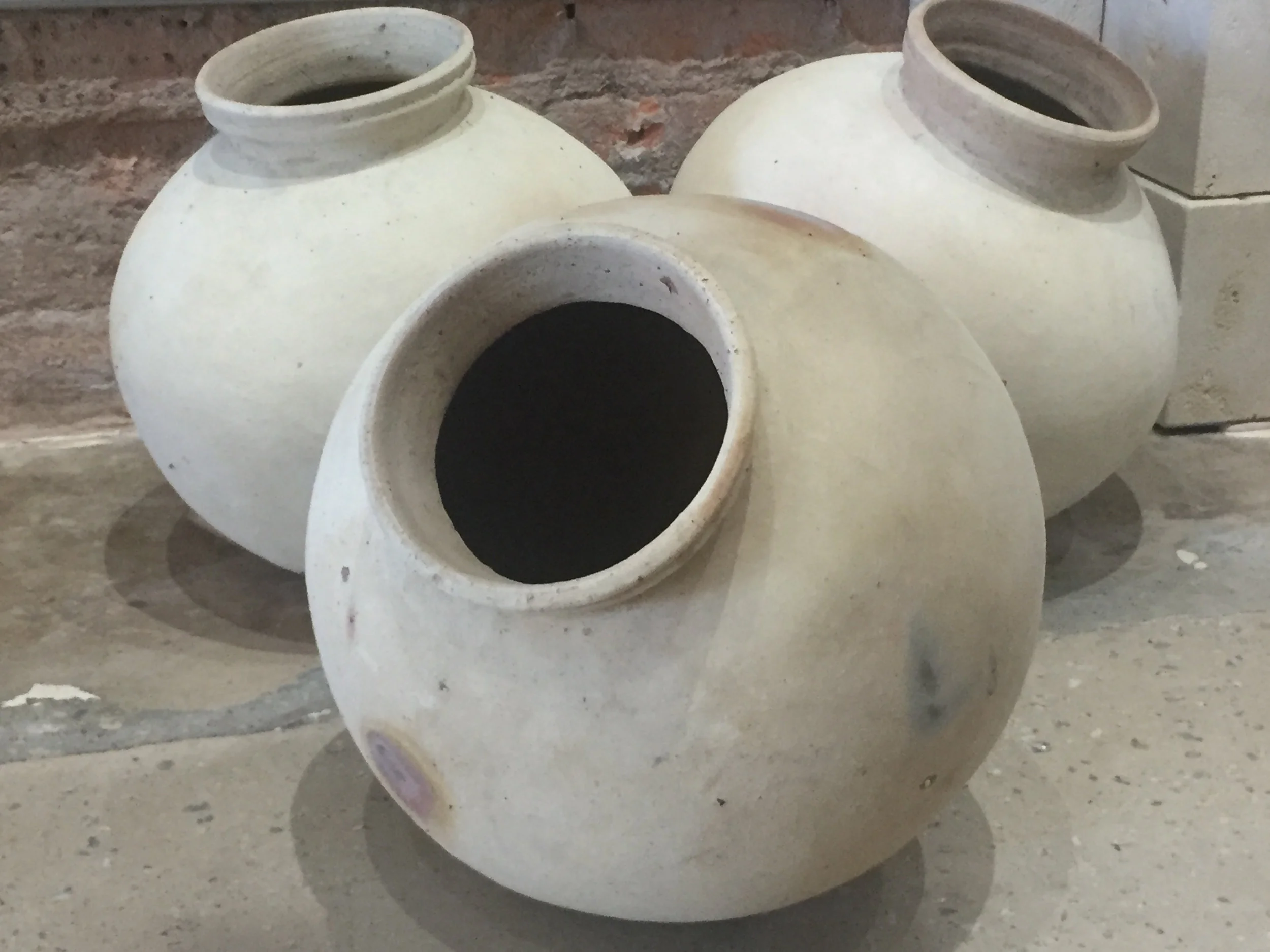vintage clay pots 
