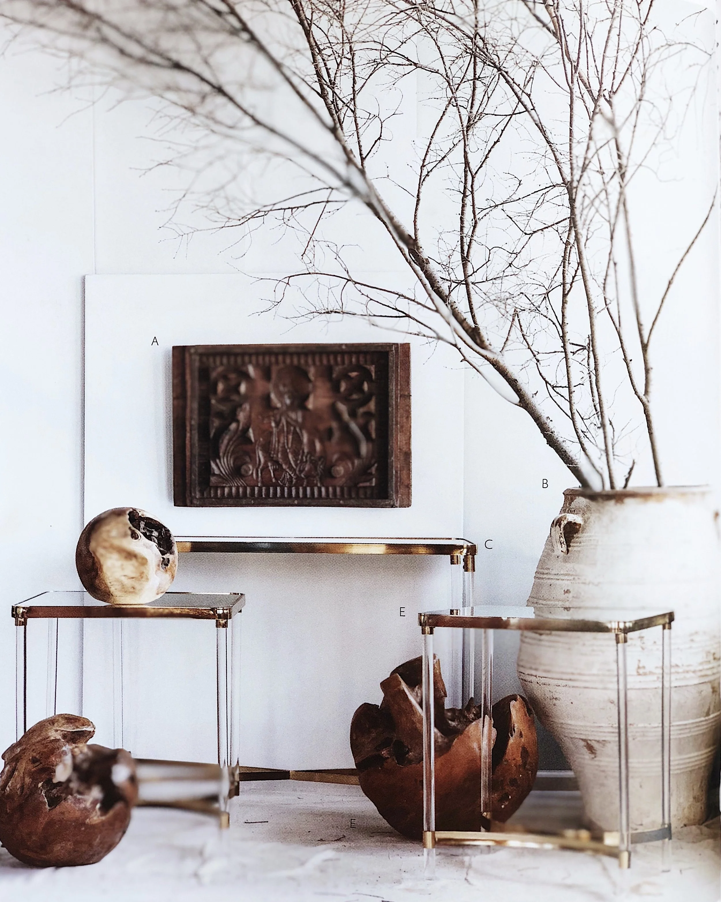 Acrylic console table.