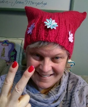 Gill and her 2nd pussyhat.jpg