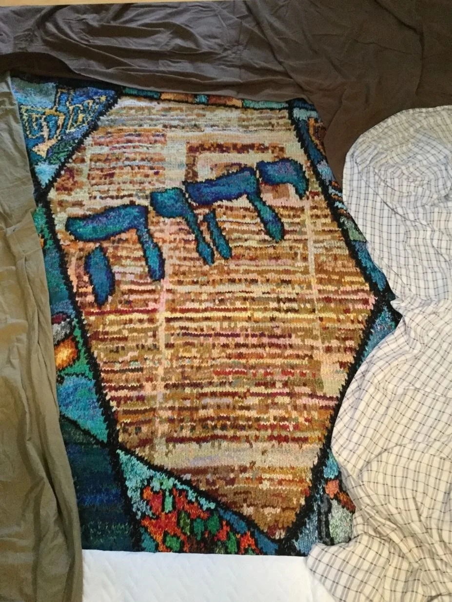 11. Judaic window being steamed and sewn.jpg