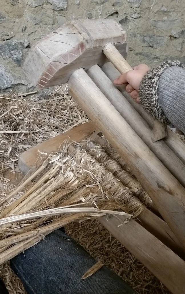Close-up of the process