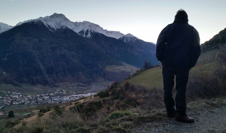 Hiking on the other side of the Vinschgau valley, by a town called Allitz.