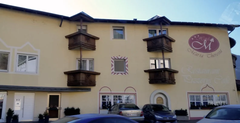 Lunch with my host's family at Maria Theresia Restaurant in Silandro