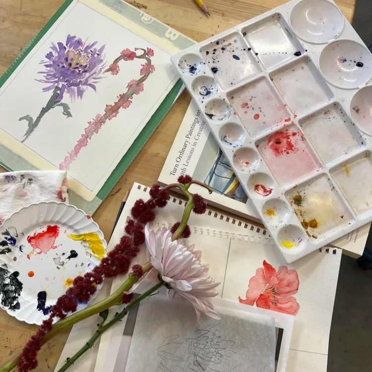 Saturday June 27th, 2026 (10am-1pm) Intro To Watercolor Workshop